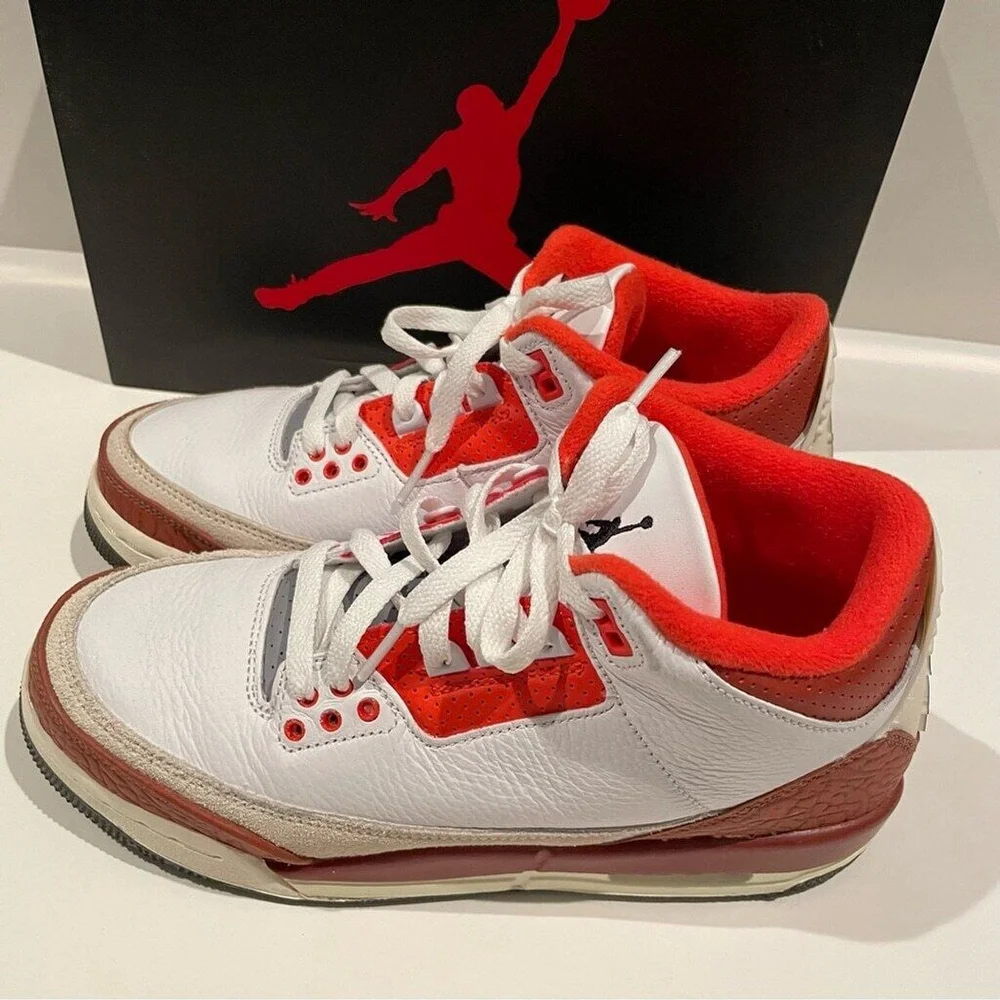 Nike Air Jordan 3 Retro SE Dunk on Mars (GS) DV7028-108 White/Orange SZ 7Y